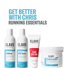 Get Better With Chris Running Essentials: Elave Shampoo, Body Wash, Formula 176 Zinc Cream and Intensive Ointment