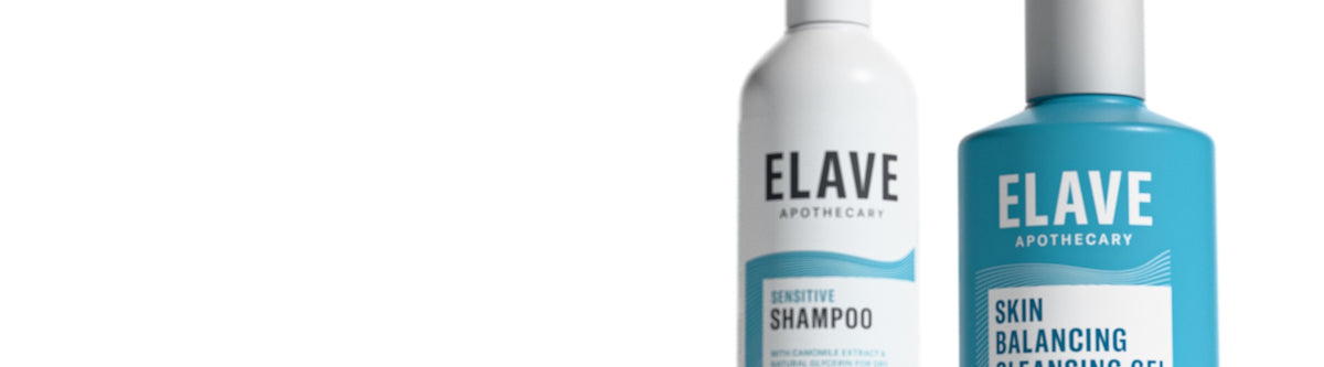 Elave best sellers — Sensitive Shampoo and Skin Balancing Cleansing Gel